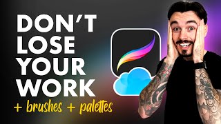 How to Back up Procreate Canvases Palettes and Brushes [upl. by Obbard]