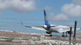 Condor 757300 Landing at Arrecife Lanzarote [upl. by Ailil564]