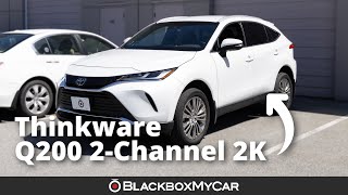 Thinkware Q200 2CH 2K QHD Dash Cam x 2023 Toyota Venza Installation  BlackboxMyCar [upl. by Melda820]