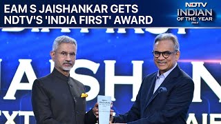 External Affairs Minister S Jaishankar Gets NDTVs India First Award [upl. by Ybanrab]