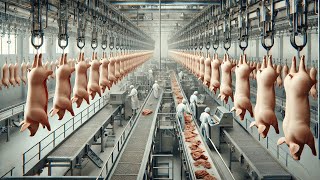 How Pork is Produced at the Worlds Largest Pork Factory  Inside the Meat Processing Plant [upl. by Ayvid]