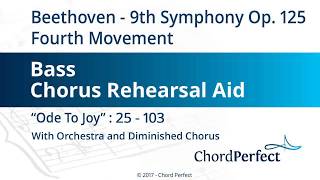 Beethovens 9th Symphony Op 125  4th Movement  Ode to Joy  Bass Chorus Rehearsal Aid [upl. by Biegel]