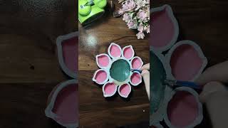 Handmade diya centrepiece diy diwalidecoration homecraftidea craft diycrafts diwalispecial [upl. by Elorak]