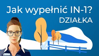 Podatek od nieruchomości DZIAŁKA Jak wypełnić IN1 Przykład [upl. by Maon]