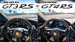 911 GT3 RS vs 718 GT4 RS Setting Records with Porsches Finest [upl. by Aletsirc]