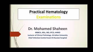 Practical Hematology  01  How to examine [upl. by Akiaki]