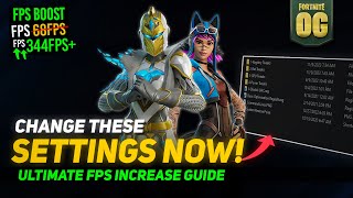 How to Boost FPS in Fortnite Season OG  Fortnite FPS Increase Guide Best Settings 2023 [upl. by Nesyt]