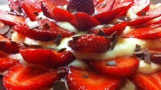 Receta Tarta de Fruta Crema y Chocolate  La Cocinadera [upl. by Ycnej]