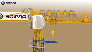 Tower Crane Climbing System How does it work Climbing System of SOIMAs Tower Crane [upl. by Siuqram316]