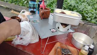 mini Trangia mess tin  cooking burger  lakeside [upl. by Enyamert]