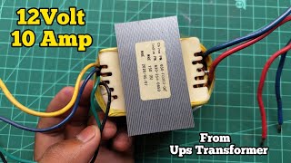 ups transformer ko 12 0 12 kaise banaye  How to get 12v from ups transformer  Power supply ups [upl. by Lifton]