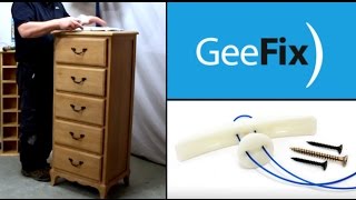 Furniture restraints for IKEA MALM etc A secure fix for heavy furniture Tutorial video  GeeFix [upl. by Ibbetson]