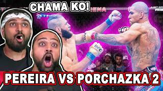 ALEX PEREIRA KOS JIRI PROCHAZKA FULL FIGHT REACTION [upl. by Wynn]