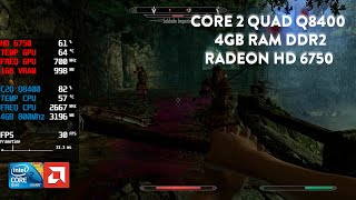 The Elder Scrolls V Skyrim  Core 2 Quad Q8400  4GB DDR2  HD 6750 [upl. by Nastassia123]