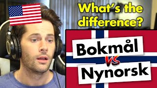 American Reacts to Bokmål vs Nynorsk [upl. by Yasdnil]