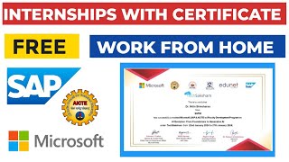 Microsoft SAP Online Internship with Certificate  Internship 2024  Work From Home Internships [upl. by Soo]