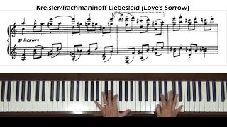 KreislerRachmaninoff Liebesleid Loves Sorrow Piano Tutorial Part 3 [upl. by Alfonso]