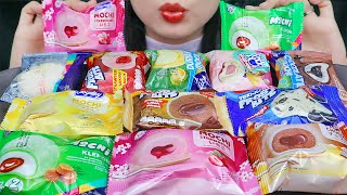 ASMR MOCHI ICE CREAM 🍦 FROST BITE CHOCO LAVA AICE DURIAN MOCHI JOYDAY MOCHI STRAWBERY PADDLE POP [upl. by Cirdec]