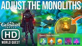 Help Mountain adjust the three Monoliths 03 World Quest Guide  Genshin Impact 44 [upl. by Ezequiel743]