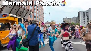 NYC LIVE Mermaid Parade 2024 Coney Island Brooklyn New York [upl. by Akirdna959]