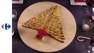 Une recette de sapin feuilleté pour votre apéritif de Noël [upl. by Einaffit]