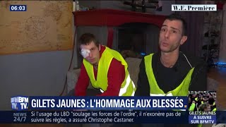 Les gilets jaunes défilent en hommage aux manifestants blessés [upl. by Brendin]