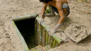 Building The Most Secret Underground Bamboo House By Ancient Skill [upl. by Augy]