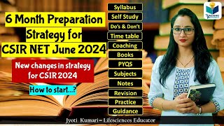 6 Month Preparation strategy for CSIR NET June 2024  Complete Guidance [upl. by Aneert]