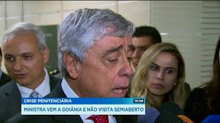 GR  Crise penitenciária Ministra vem a Goiânia e não visita semiaberto  08012018 [upl. by Ivor823]