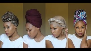 4 Quick amp EASY HeadwrapTurban Styles Short Natural Hair amp TWA Friendly [upl. by Shayn]