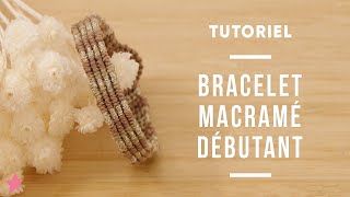 TUTO  Bracelet Macramé avec fil brillant doré et fil Linhasita [upl. by Neelloc721]