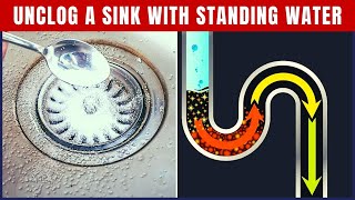 How To Unclog A Sink With Standing Water [upl. by Pelletier]