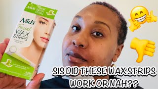 NADS FACIAL WAX STRIPSA NO OR A GO nads  REVIEW NIJAH J [upl. by Aitselec]