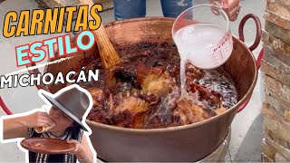 CARNITAS ESTILO MICHOACAN PARA NEGOCIÓ RECETA FÁCIL  CARNE DE PUERCO [upl. by Helbonia]