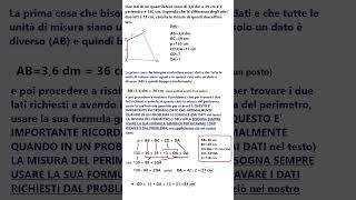 CALCOLA DUE LATI DI UN QUADRILATERO CONOSCENDO GLI ALTRI 2 E IL PERIMETRO [upl. by Lael]