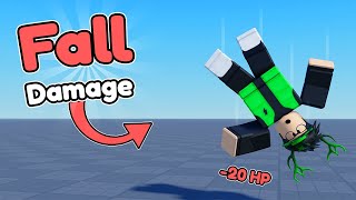 How To Make FALL DAMAGE in ROBLOX STUDIO [upl. by Azil]