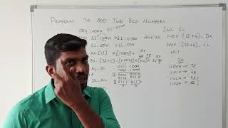 Write an ALP for Addition of Two BCD Number in 8086 Microprocessor  S Vijay Murugan  Learn Thought [upl. by Htirehc]