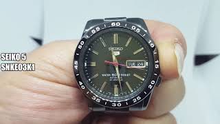 Seiko 5 Wristwatch SNKE03K1  50m Waterresistant Black Stainless Steel [upl. by Jeanna59]