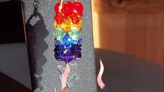 Pillar of Rainbow Crystals for Autism Awareness by Alexa Martha Designs [upl. by Odrareve510]