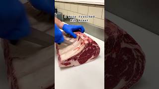 How to French a Rib Roast at Alpine Butcher steak [upl. by Ydnir]