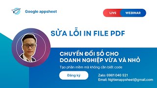 Appsheet17 Tất tần tật cách sửa lỗi không in được file PDF [upl. by Gearhart]