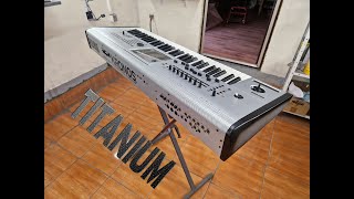 Korg Kronos TITANIUM  spray painting keyboard  farbanje klavijature [upl. by Ahtelrac307]