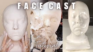 How To Make a Face Cast  DIY Plaster Face Cast  Maria Elena [upl. by Caughey]