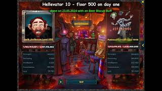 Shakes amp Fidget  Guild Event Hellevator 10  floor 500 on day one [upl. by Notrem]