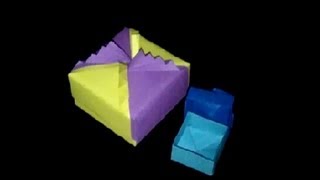 Origami Schatulle Faltanleitung Papierschachtel HD [upl. by Burner]