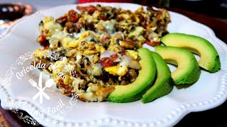 super deliciosos HUEVOS CON TOCINO Y HONGOS receta facil [upl. by Keily]