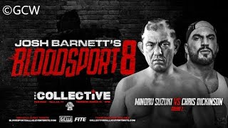 Minoru Suzuki vs Chris Dickinson  Singles Match  GCW Josh Barnetts Bloosport 8  WWE 2K22 [upl. by Biamonte]