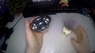 Bluebeards Revenge Shaving Bowl and Synthetic Shaving Brush Review [upl. by Isyak]