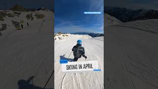 SKIING IN APRIL 😍 kaprun insta360 ski mountains [upl. by Leann176]