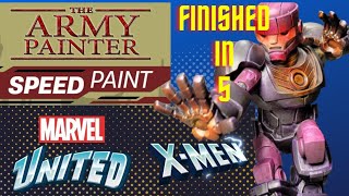 Finished in 5  Painting a Sentinel from XMen United Using Army Painter Speedpaint  500 Subscriber [upl. by Domonic]